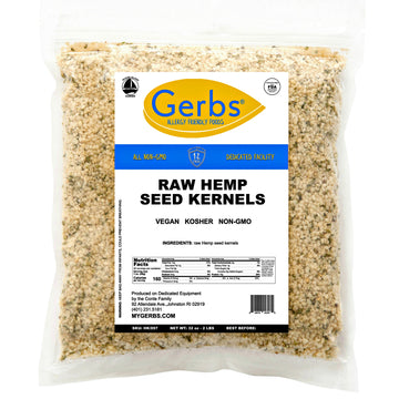 Raw Hemp Seed Kernels (Hearts) by Gerbs- Top 14 Food Allergy Free & NON GMO