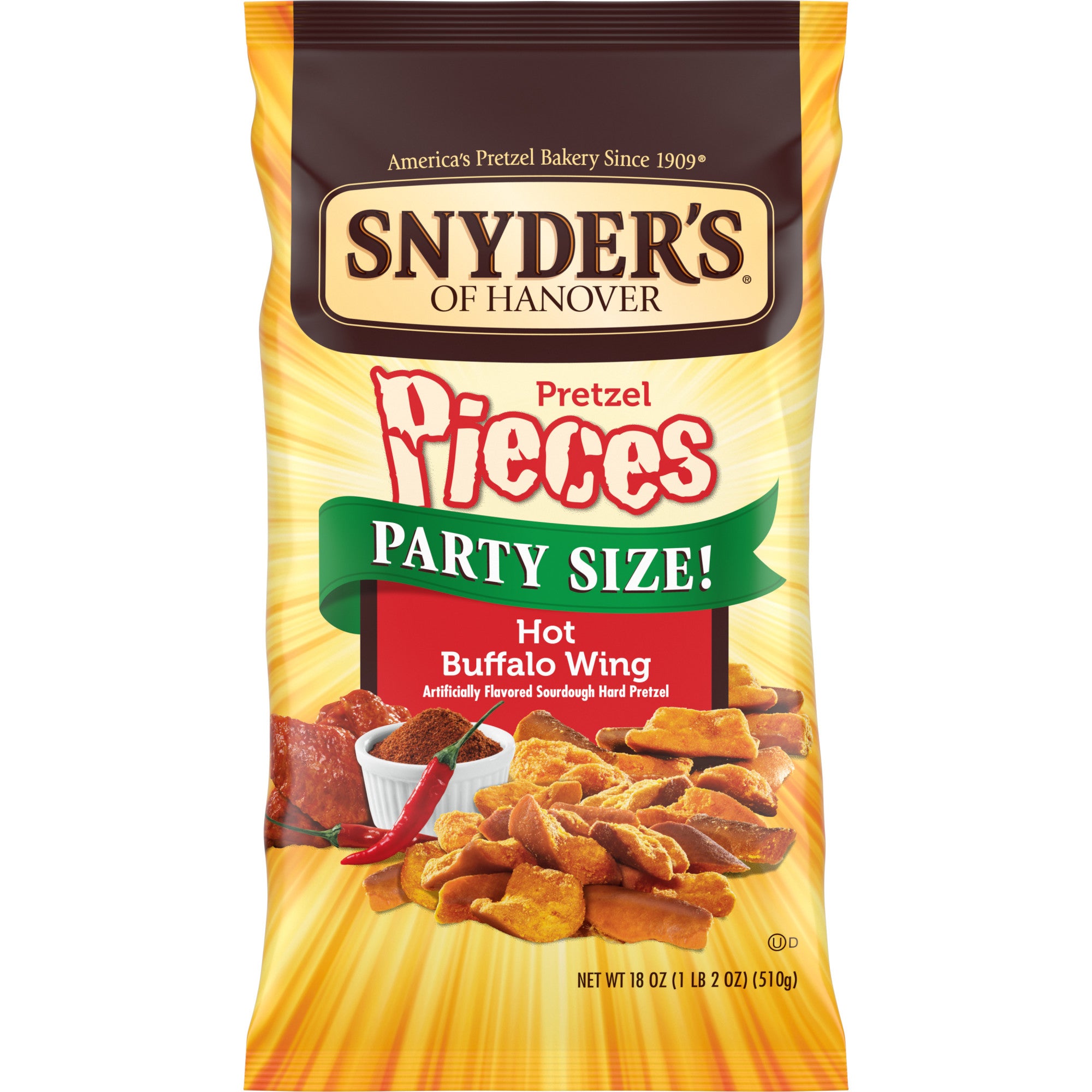 Snyder's of Hanover Pretzel Pieces, Hot Buffalo Wing, Party Size