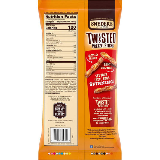 Snyders of Hanover Seasoned Pretzel Twists Sharing Size Bags